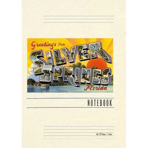 Vintage Lined Notebook Greetings from Silver Springs, Florida - Paperback