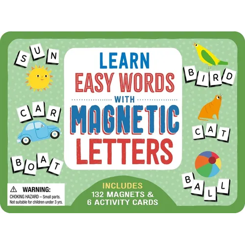 Learn Easy Words with Magnetic Letters: Includes 132 Magnets & 6 Activity Cards - Paperback
