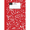 Marble Notebook A5: Red Marble Wide Ruled Journal - Paperback