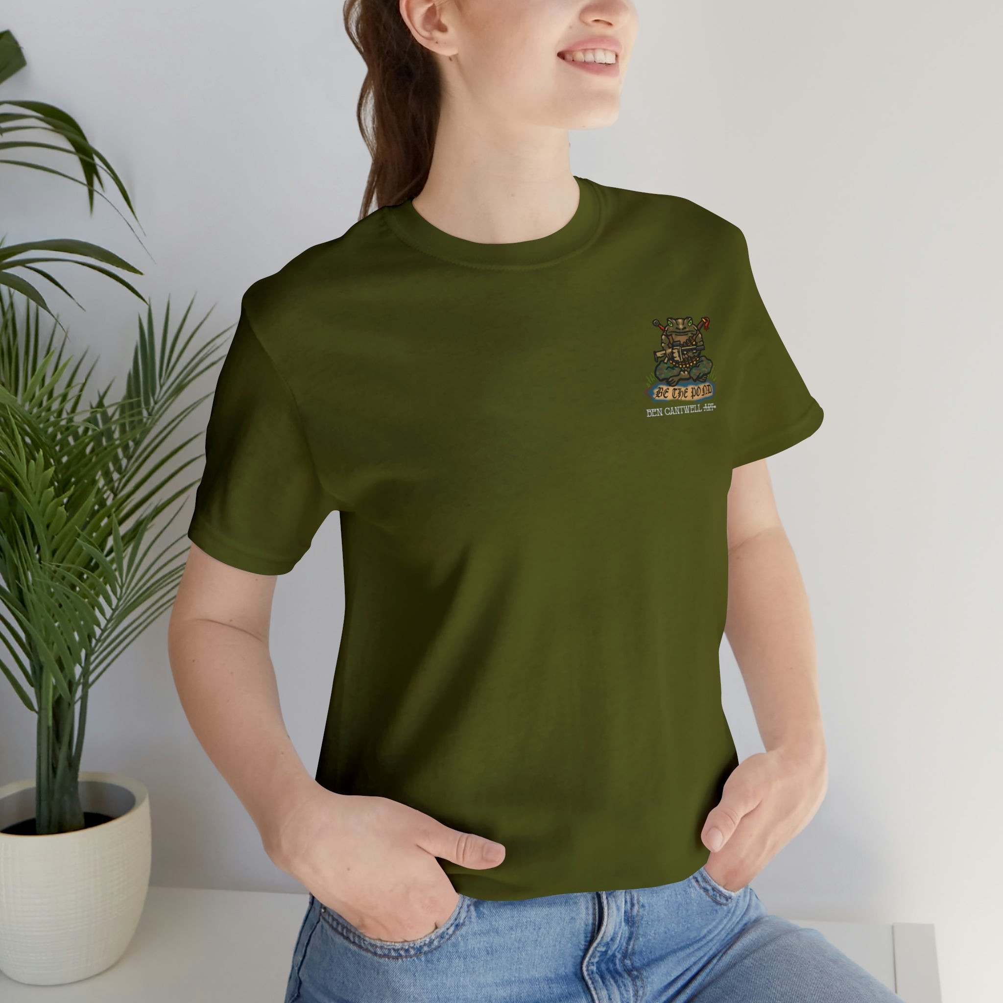 Be the Pond Frog with MK32 Grenade Launcher - Front Print - Short Sleeve Tee