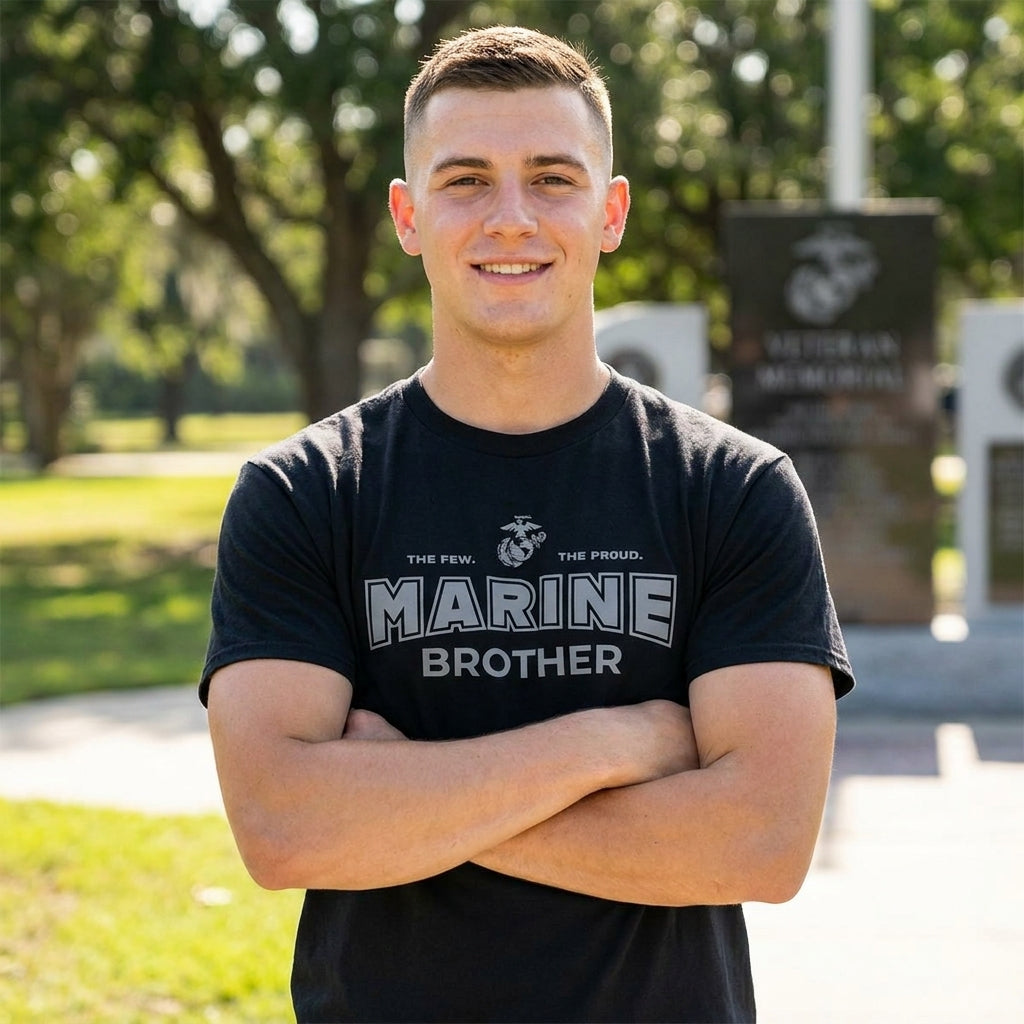 Marines Brother T-Shirt (Black)