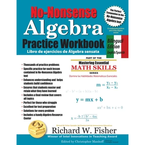 No-Nonsense Algebra Practice Workbook, Bilingual Edition: English-Spanish - Paperback