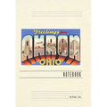 Vintage Lined Notebook Greetings from Akron
