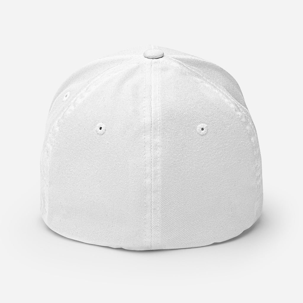 Black 3D Puff Skull Logo Flexfit Hat