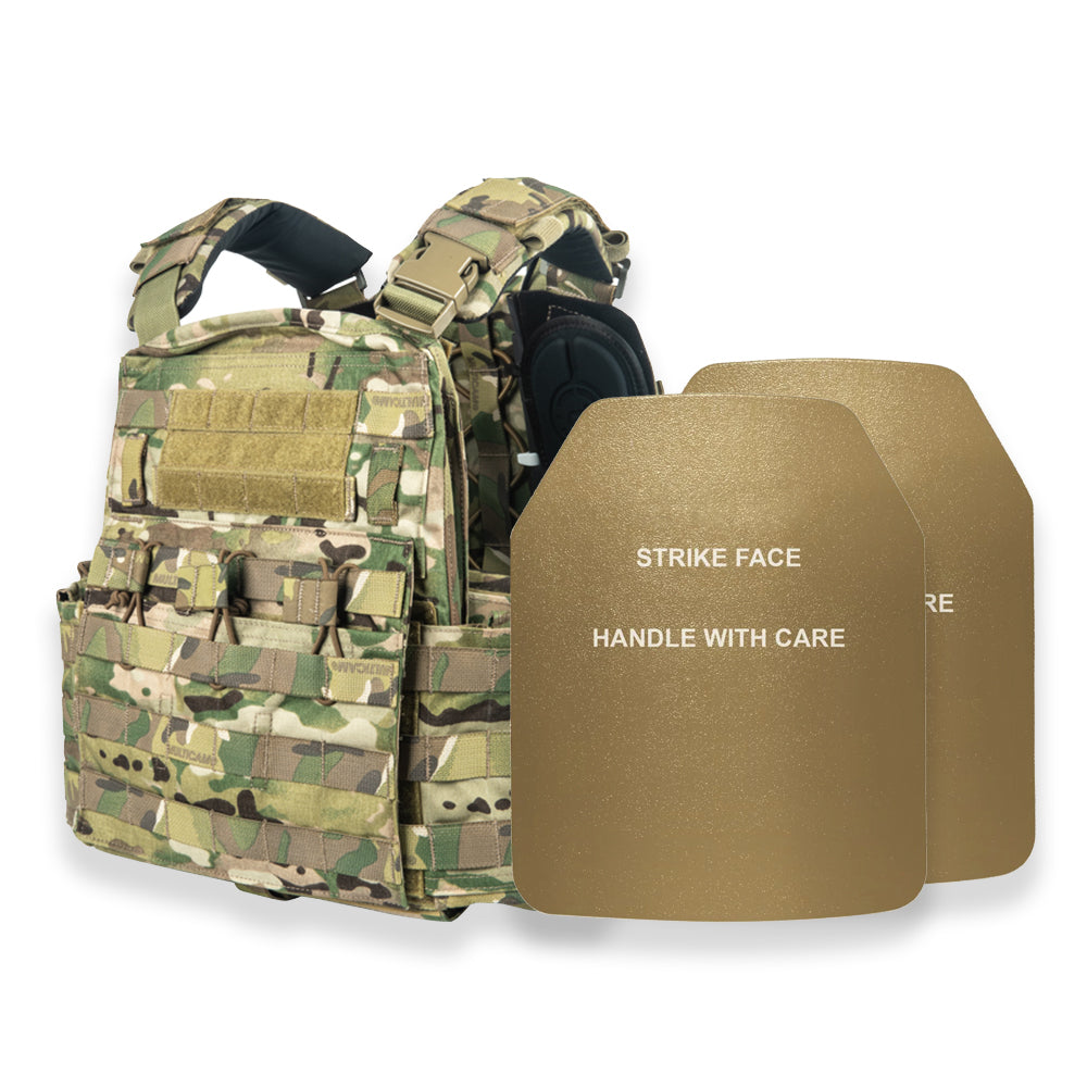 Crye CPC - Cage Plate Carrier w/ Doffing System, Mag, Radio & Admin Pouches (Like-New)