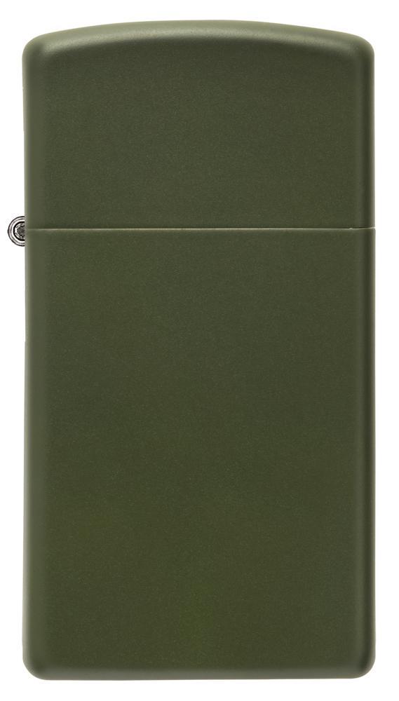 Zippo Slim Green Matte Windproof Lighter, Original Zippo Box, Made in USA #1627