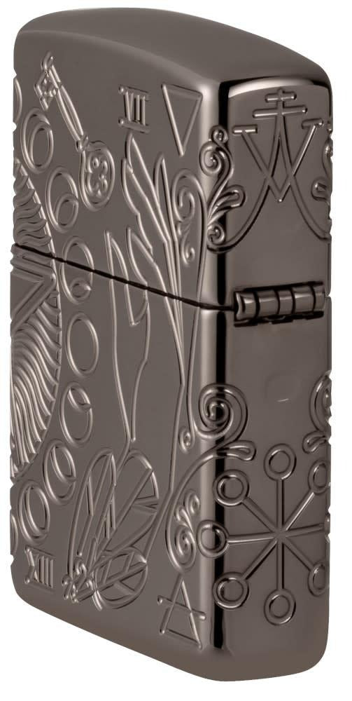 Zippo 360° Armor Black Ice MultiCut Sprirtual Design Windproof Lighter #49689