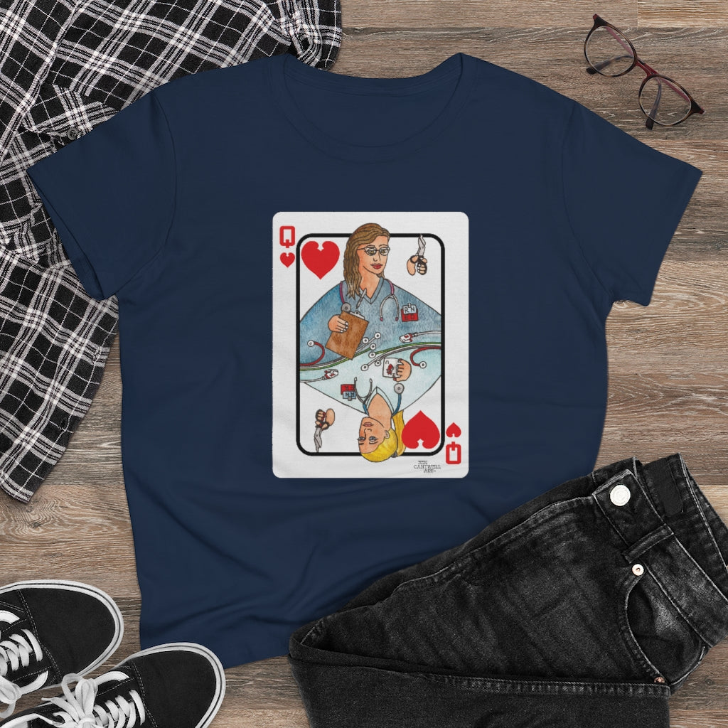 Nurse Queen Women's Navy Tee