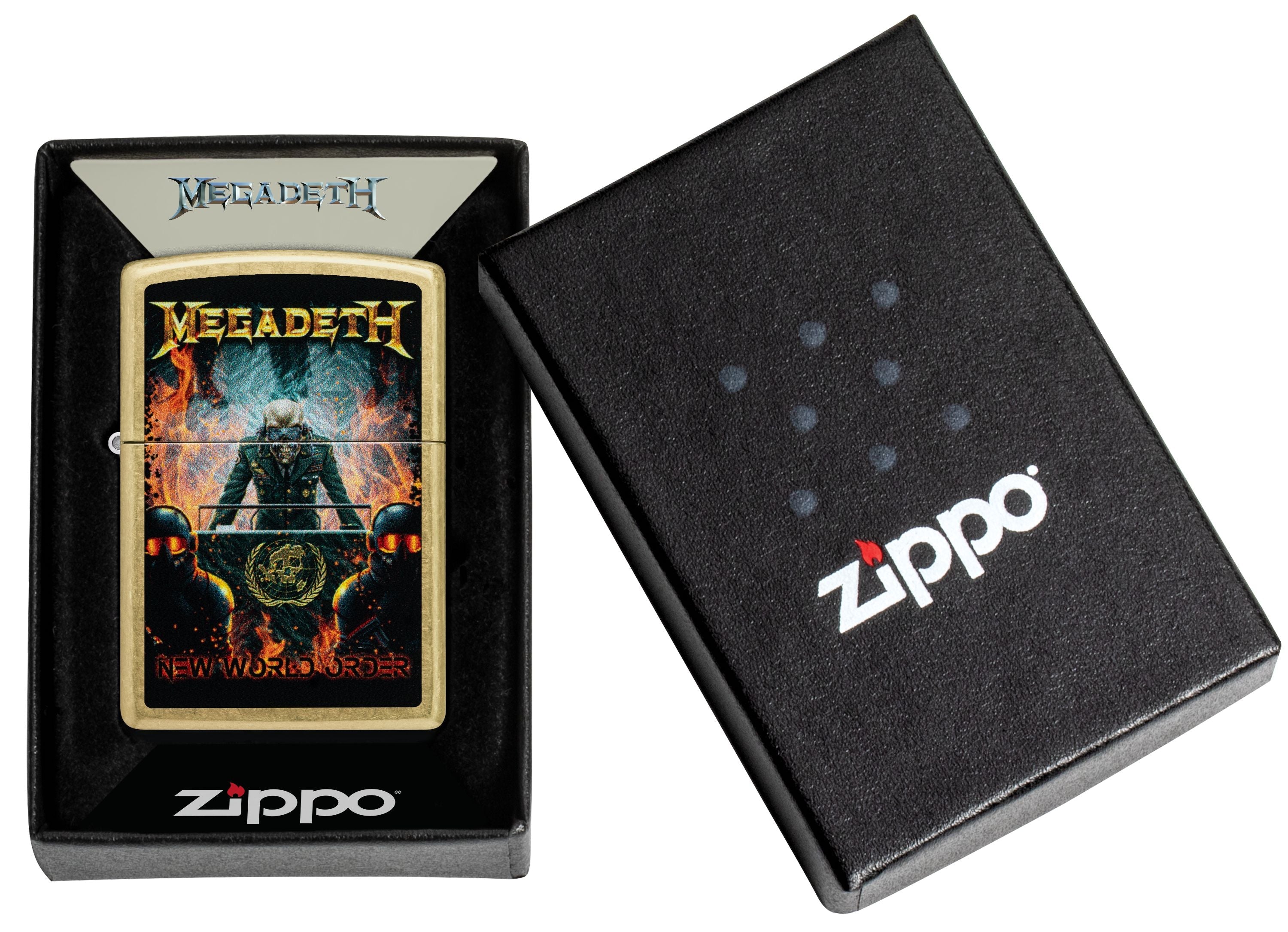 Zippo Megadeth New World Order, Street Brass Lighter #47236