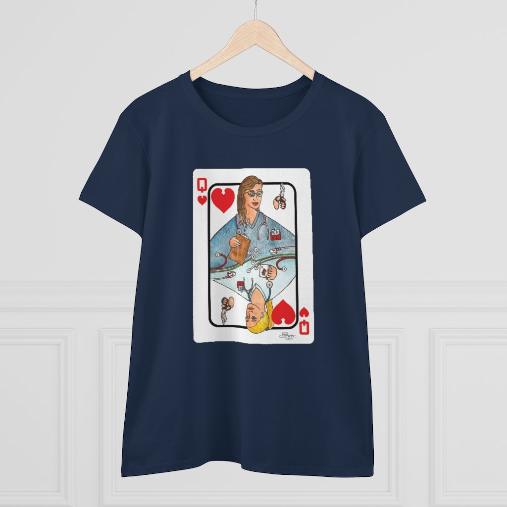 Nurse Queen Women's Navy Tee