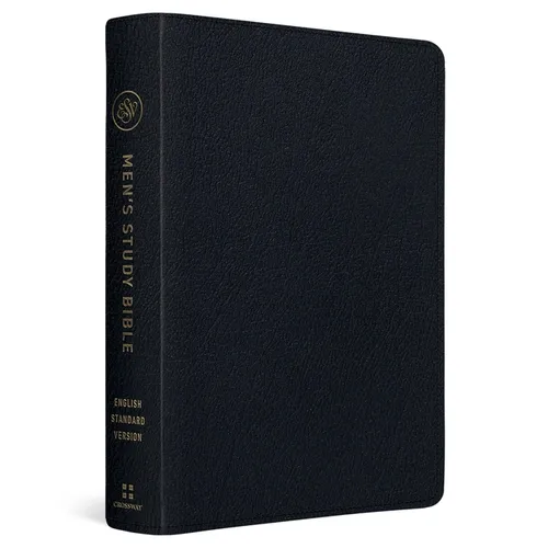 ESV Men's Study Bible (Genuine Leather, Black) - Leather