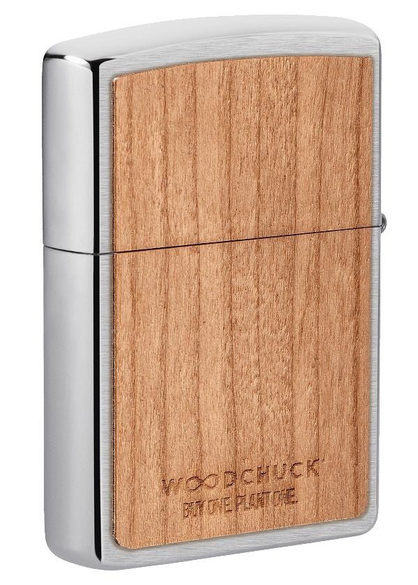 Zippo WOODCHUCK Cherry Wood Emblem, 100% Real Wood Lighter #49462