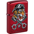 Zippo Rietveld Biker Tiger Candy Apple Red Lighter #46934