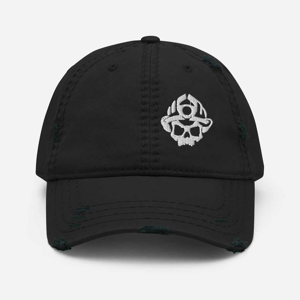 Skull Logo Distressed Dad Hat