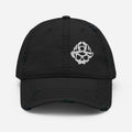 Skull Logo Distressed Dad Hat