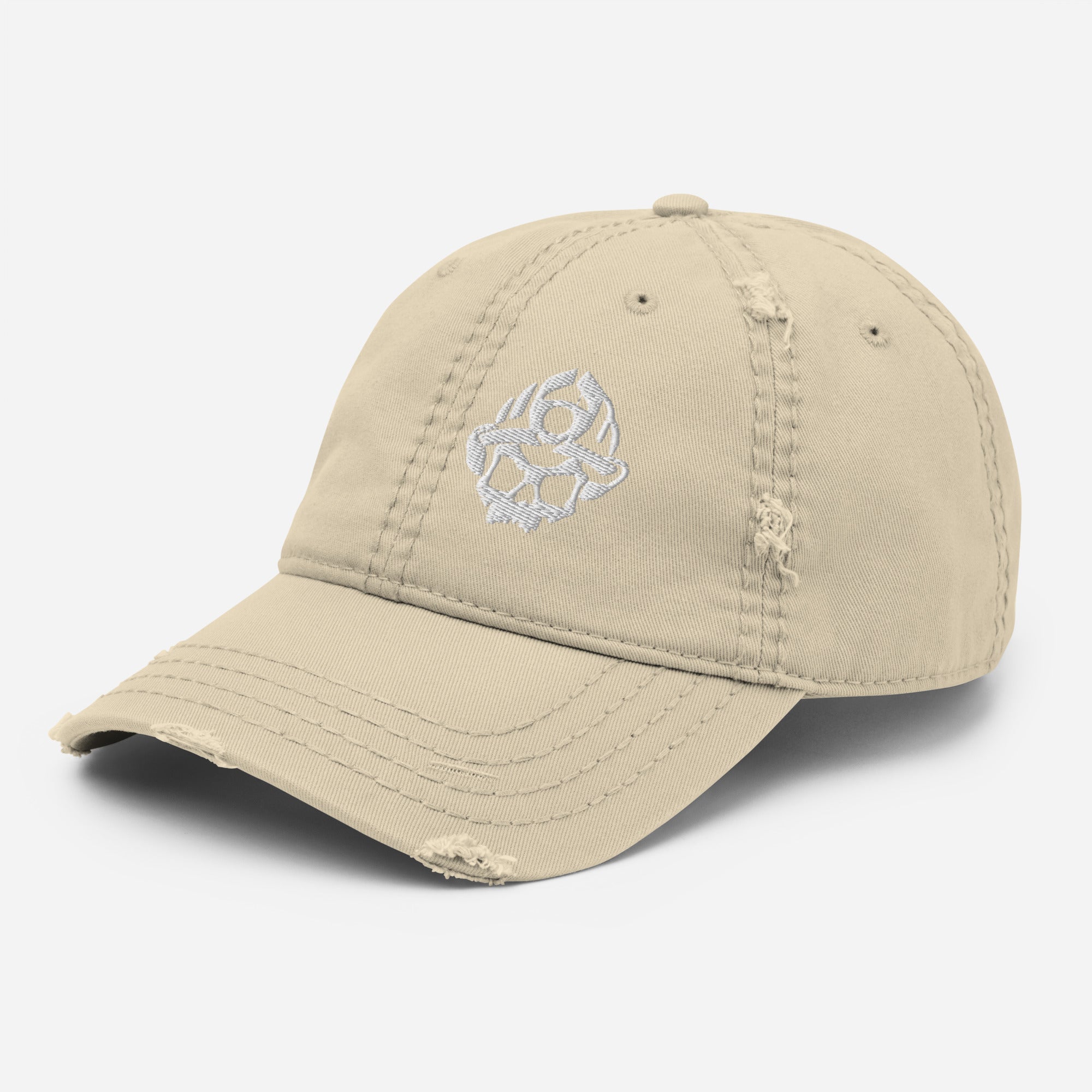 Skull Logo Distressed Dad Hat