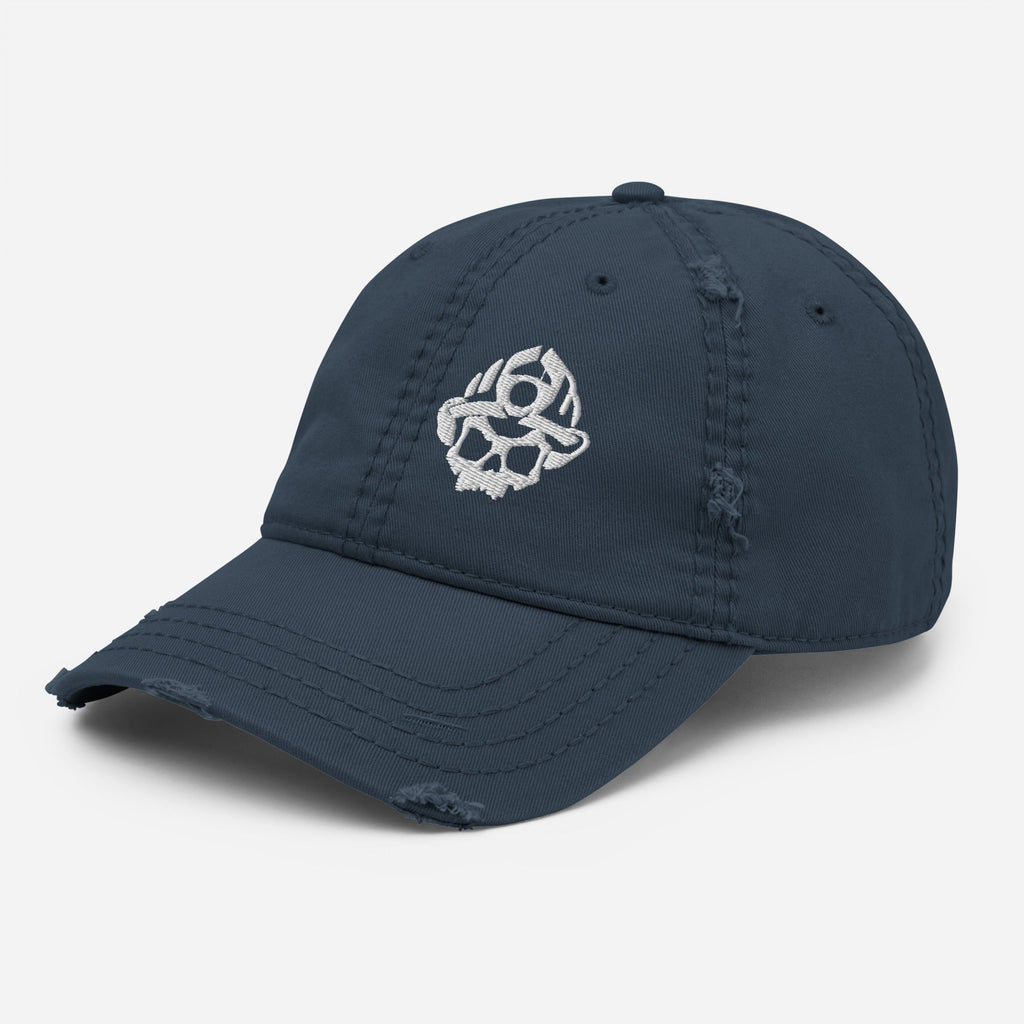 Skull Logo Distressed Dad Hat
