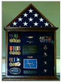 Flag Case, Flag and Badge display cases, 5'x8' flag
