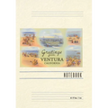 Vintage Lined Notebook Pastel Beach Scenes, Greetings from Ventura, California