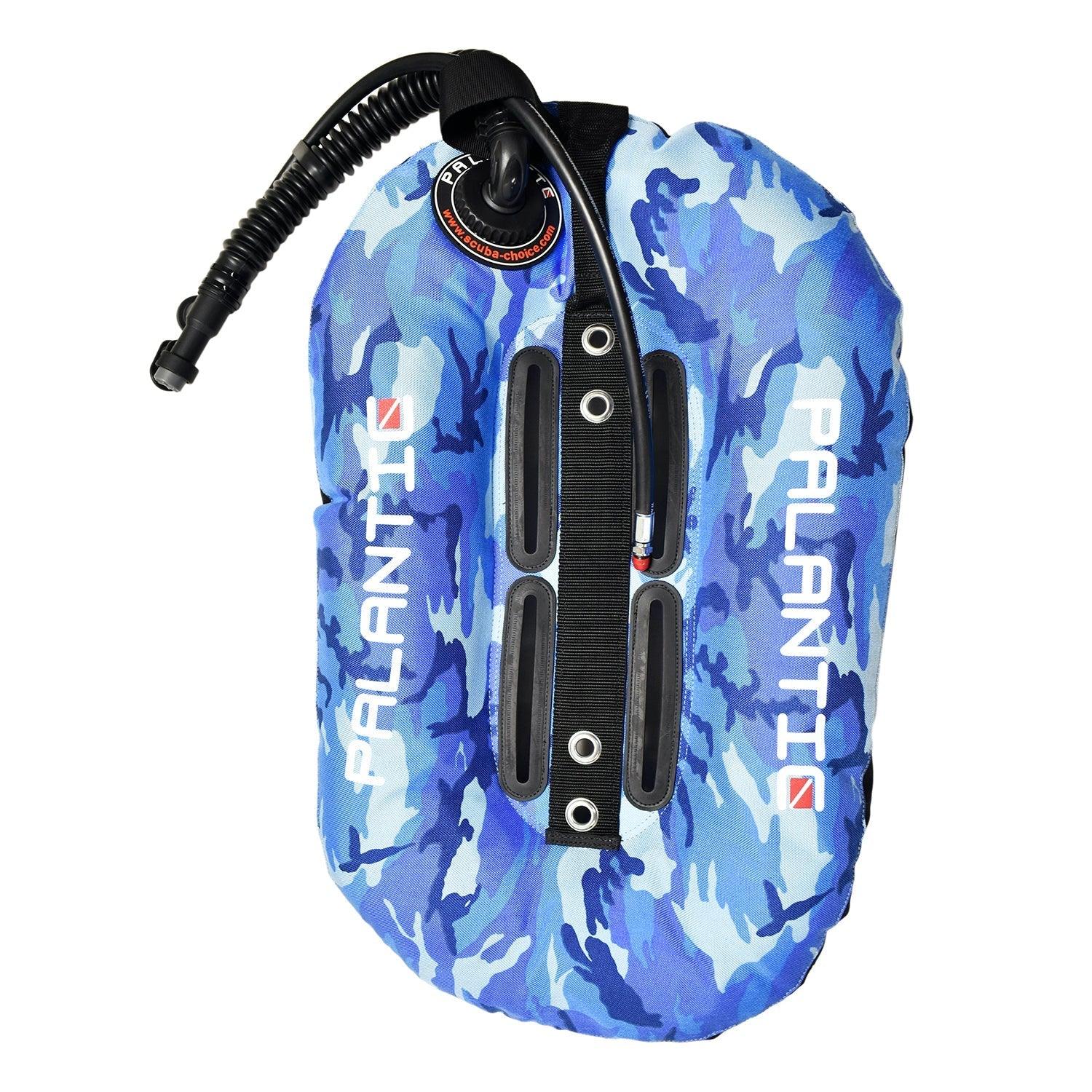 Palantic Neptune Pro Diving Donut Wing Single Tank 30lbs, Blue Camo w/ Black Accent