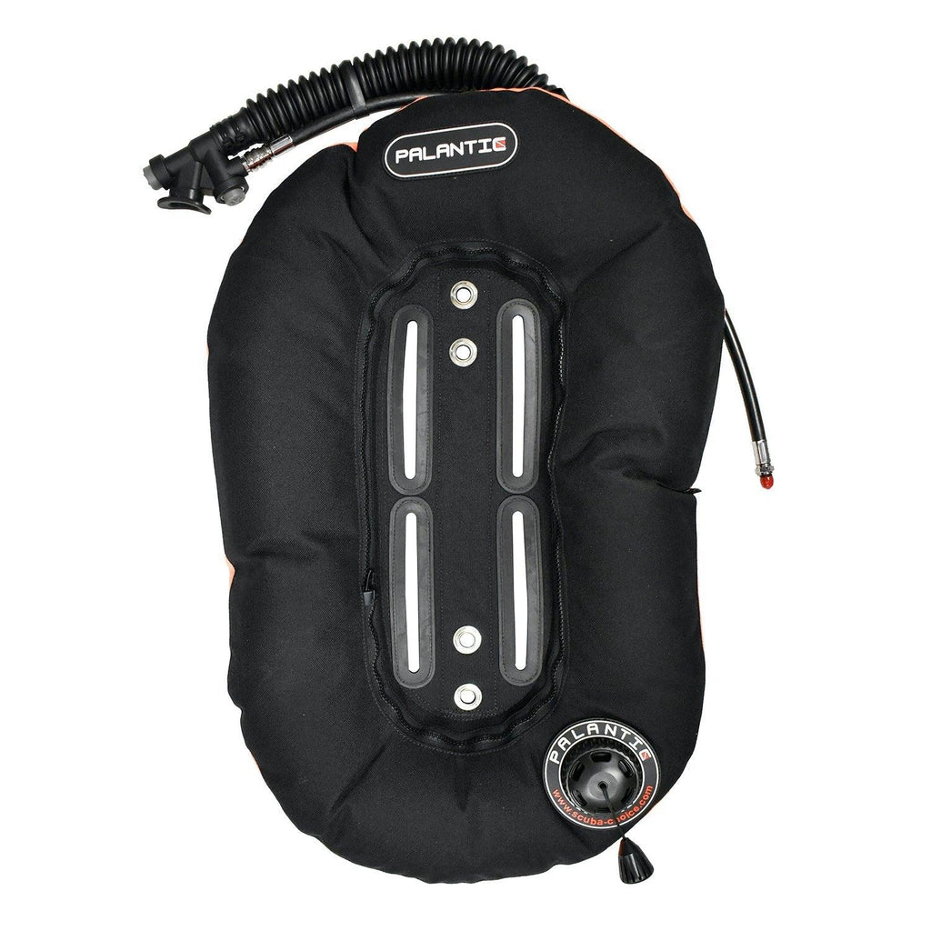 Palantic Neptune Pro Diving Donut Wing Single Tank 30lbs, Black w/ Orange Accent
