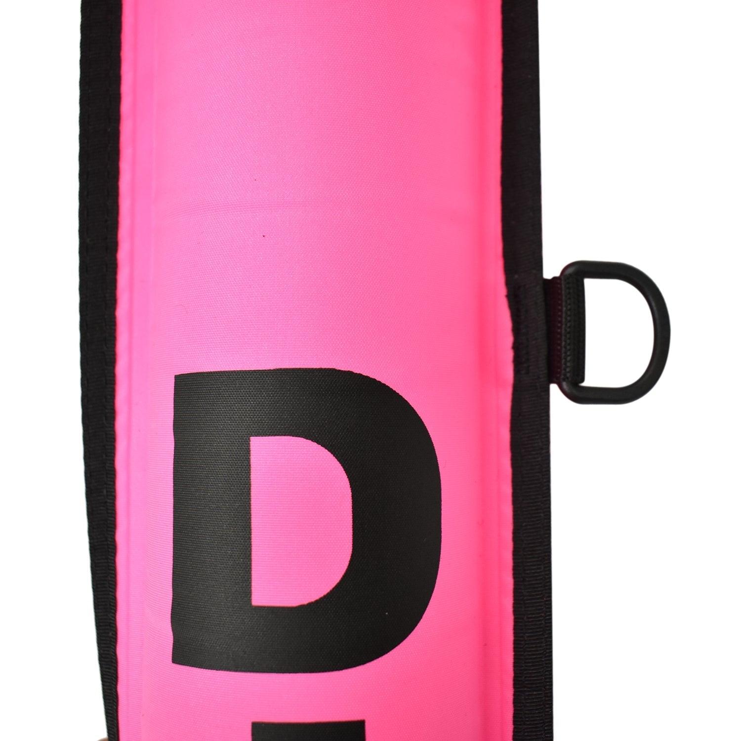 Scuba Diving 6ft Surface Marker with Lead Weight, Whistle, Snap, Pink