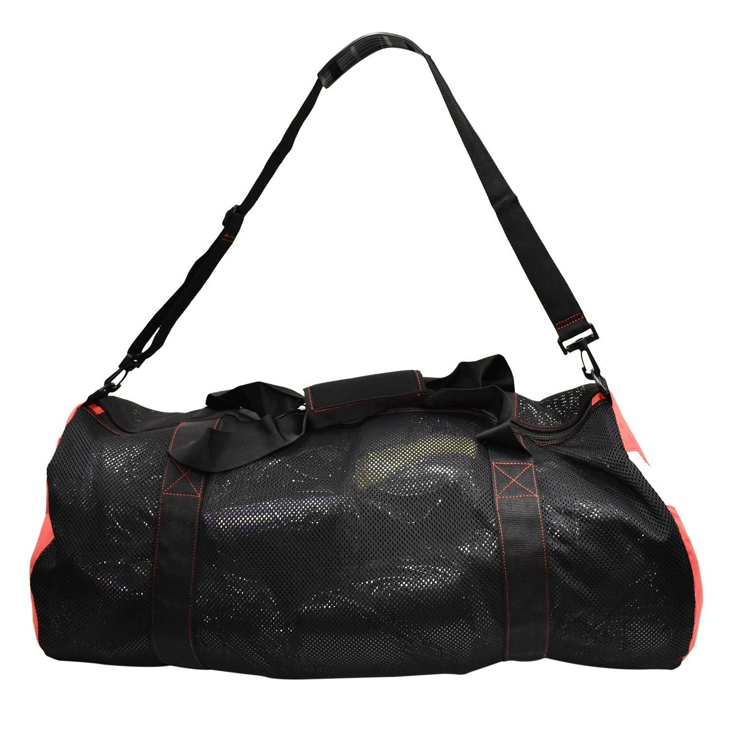 Scuba Choice Collapsible Mesh Duffle Bag for Dive Equipment w/Shoulder Strap, Red