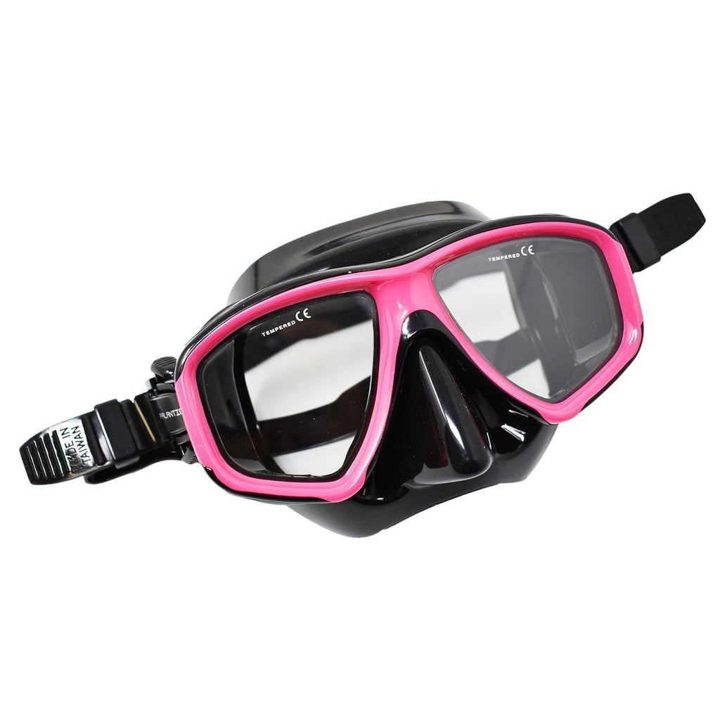 Palantic M36 Solid Pink/Black Silicone RX Farsighted Gauge Reader Lenses Dive/Snorkeling Mask