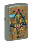 Zippo Southwestern Cactus and Skull Design, Gray Matte Lighter #48800