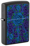 Zippo John Smith Gumbula Black Light Design, Black Matte Lighter #48625