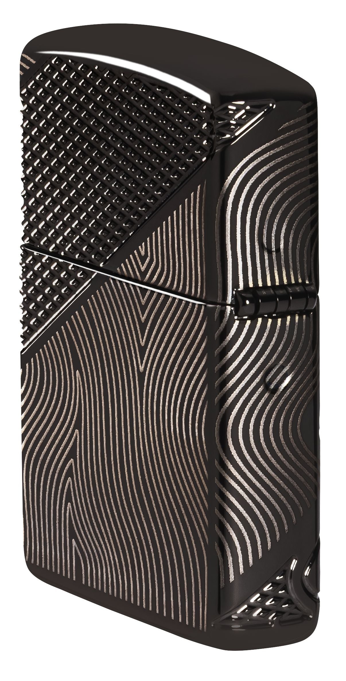 Zippo Z Crystal Design, High Polish Black Armor Lighter #46928