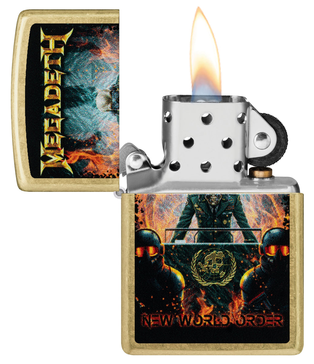 Zippo Megadeth New World Order, Street Brass Lighter #47236