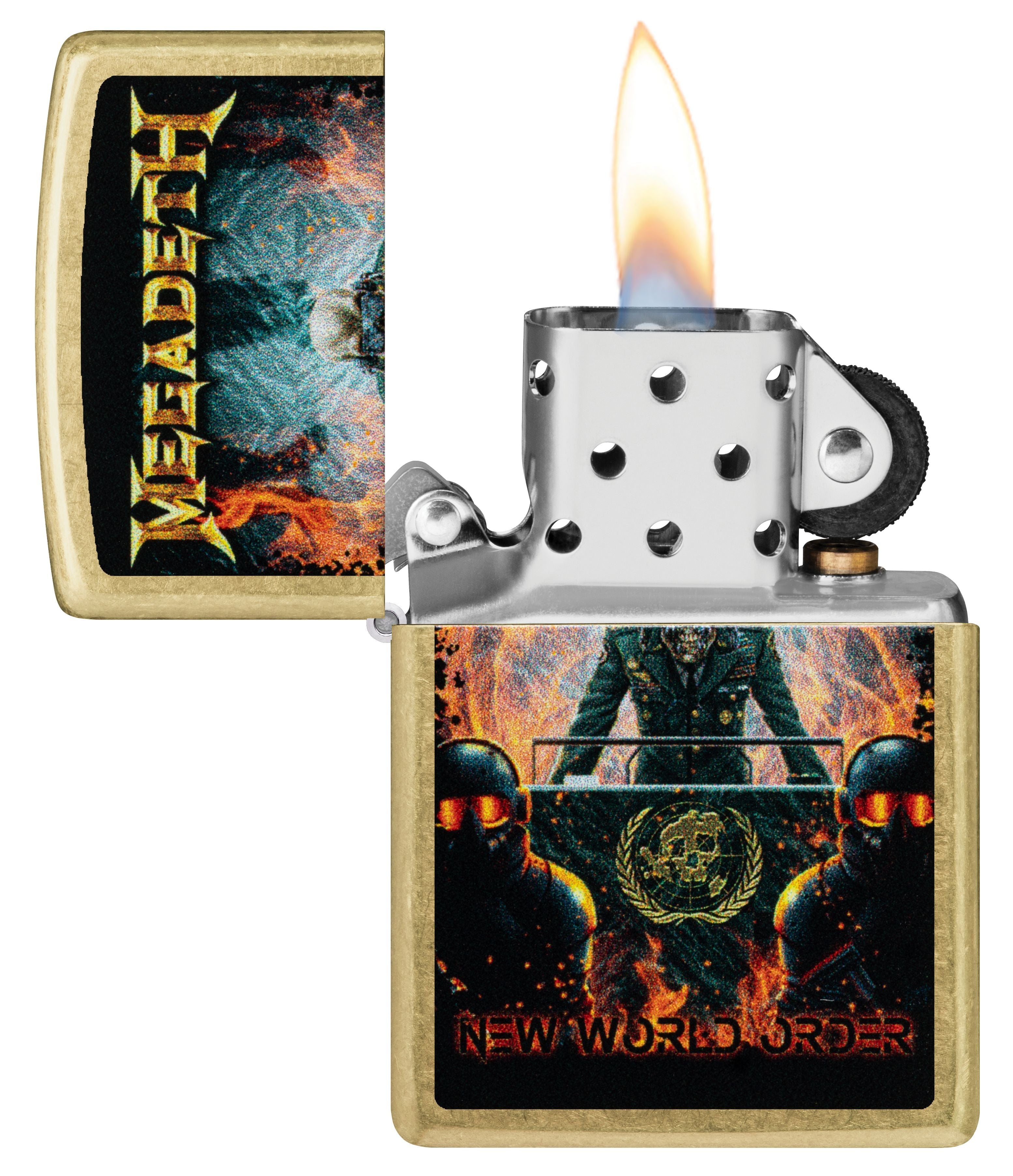 Zippo Megadeth New World Order, Street Brass Lighter #47236