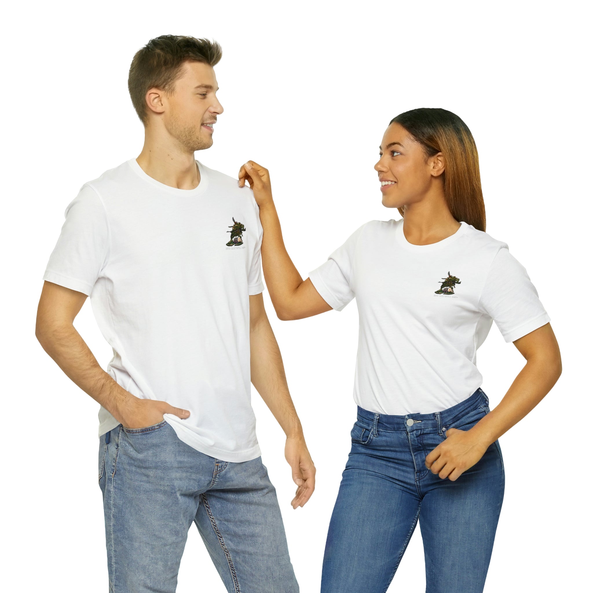 240 Machine Gun Frog - Front Print - Short Sleeve Tee