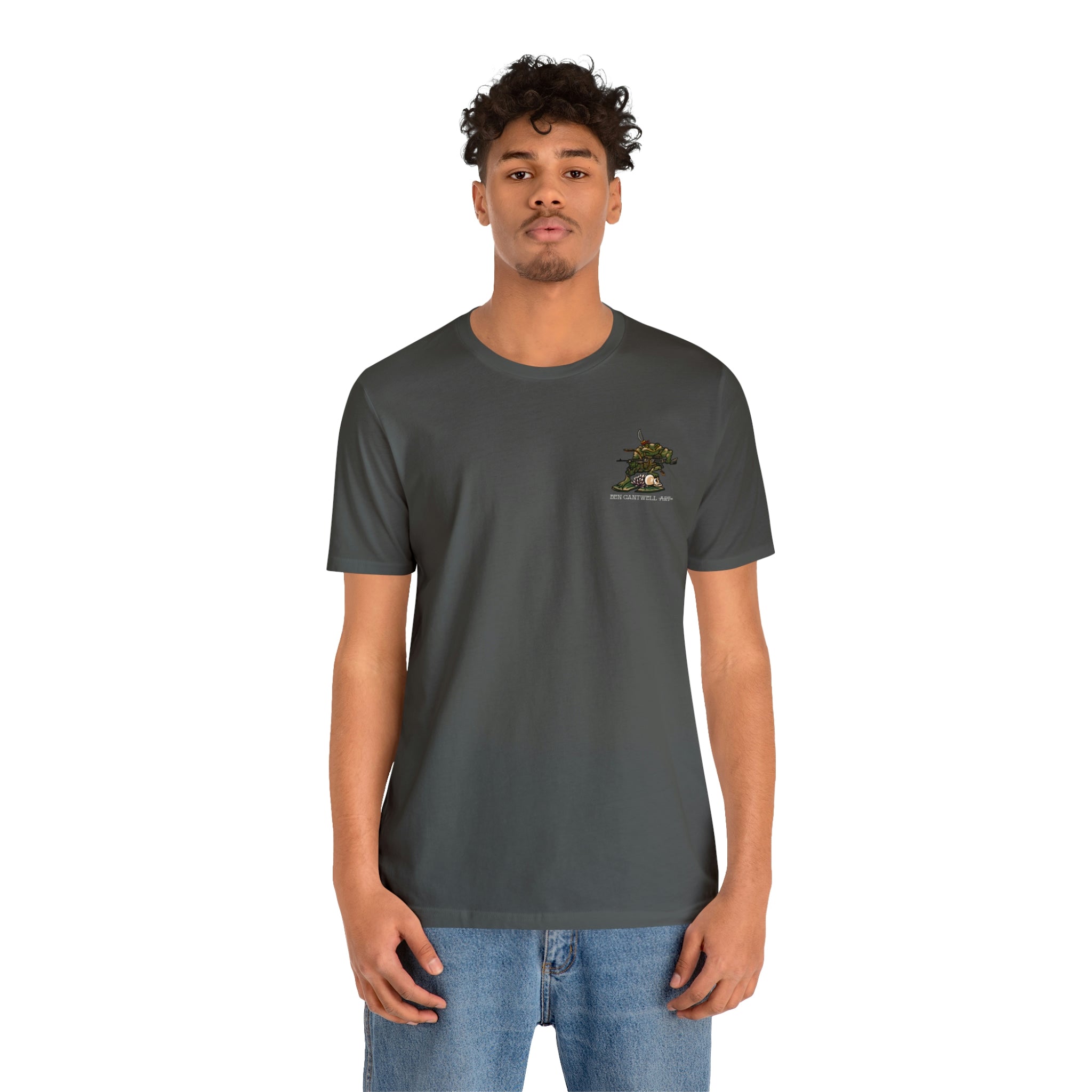 240 Machine Gun Frog - Front Print - Short Sleeve Tee