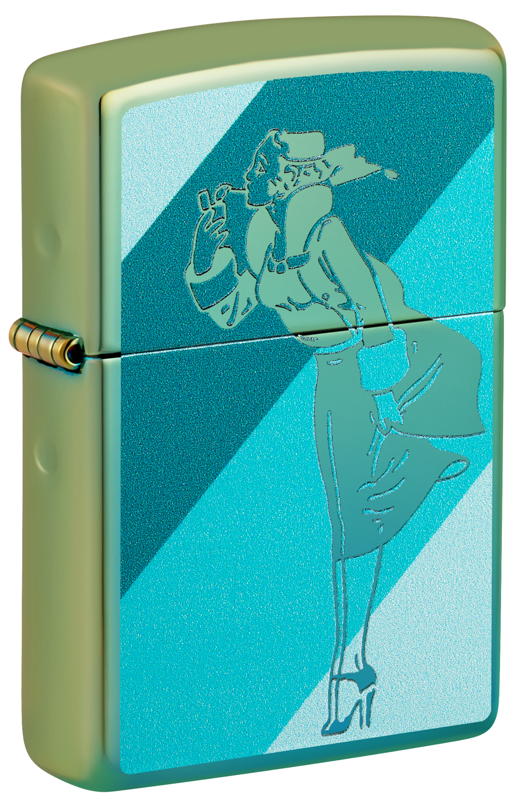Zippo Windy Girl, High Polish Teal Lighter #48457