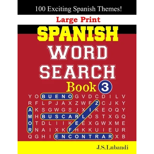 Large Print SPANISH WORD SEARCH Book; 3 - Paperback