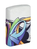 Zippo Graffiti Arrow Design, 360 Wrap White Matte Lighter #48094
