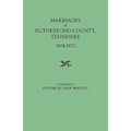 Marriages of Rutherford County, Tennessee, 1804-1872