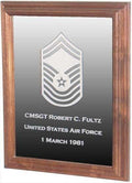 Military Laser Engraved Rank Insignia Mirror Frame High-Gloss Lacquer Finish