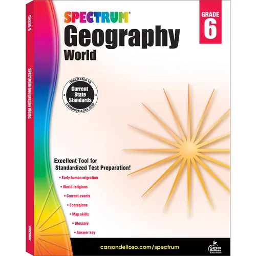 Spectrum Geography, Grade 6: World Volume 96 - Paperback