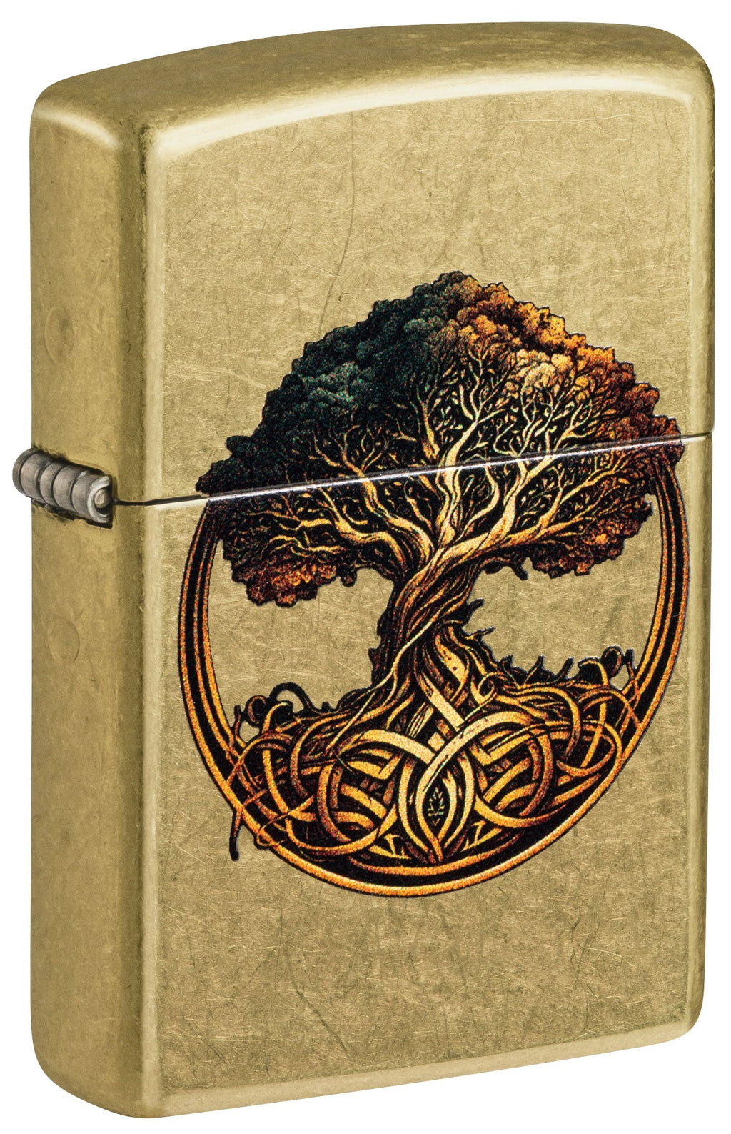 Zippo Tree of Life Celtic Art, Street Brass Lighter #47176
