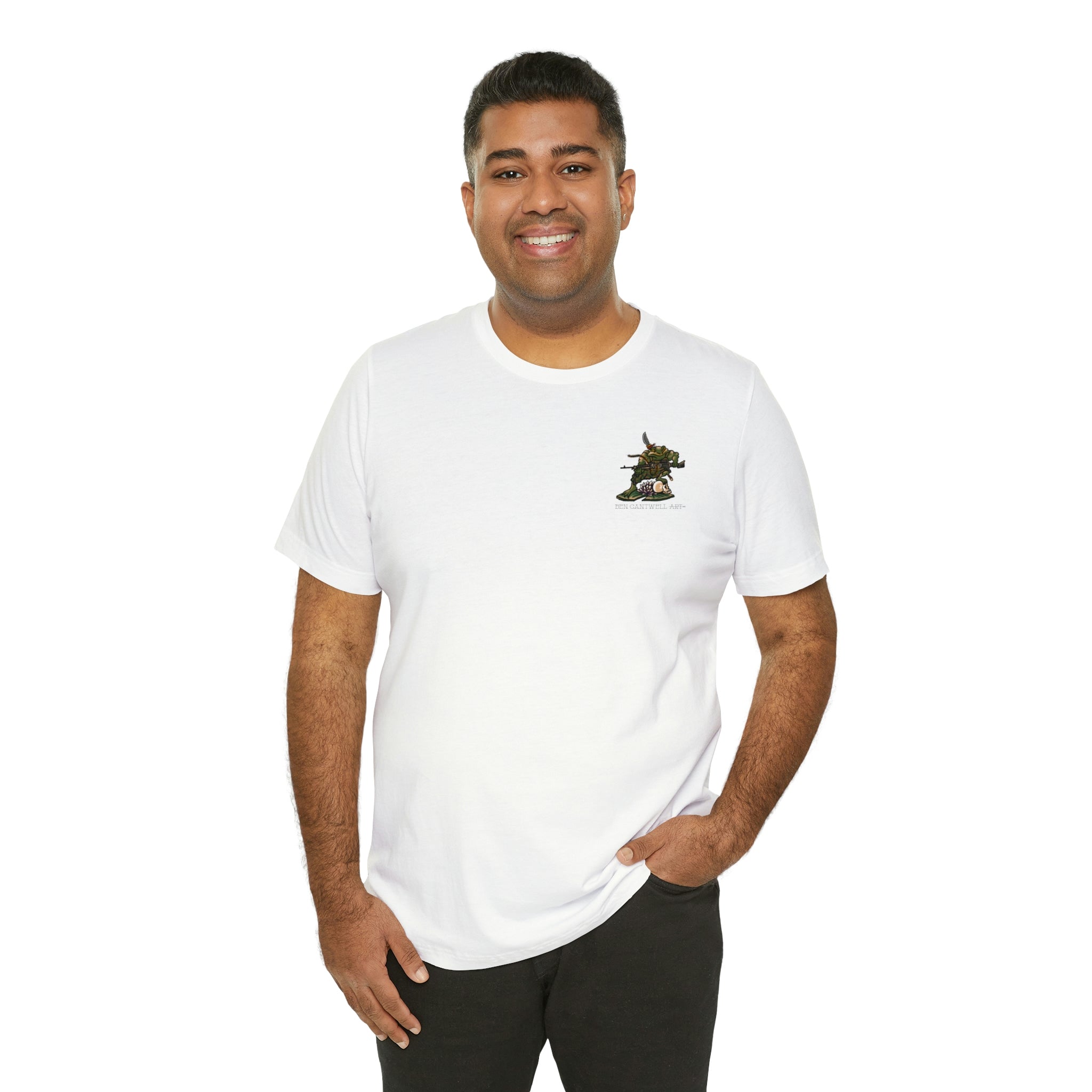 240 Machine Gun Frog - Front Print - Short Sleeve Tee