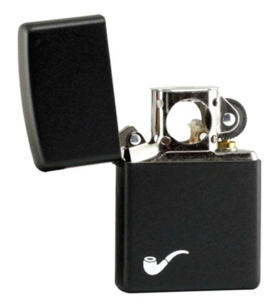 Zippo Pipe Lighter, Black Matte Finish, Genuine Windproof Lighter #218PL