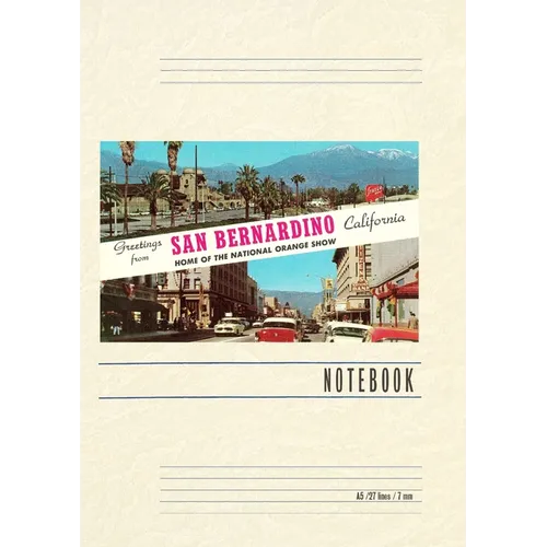 Vintage Lined Notebook Greetings from San Bernardino - Paperback