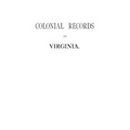 Colonial Records of Virginia