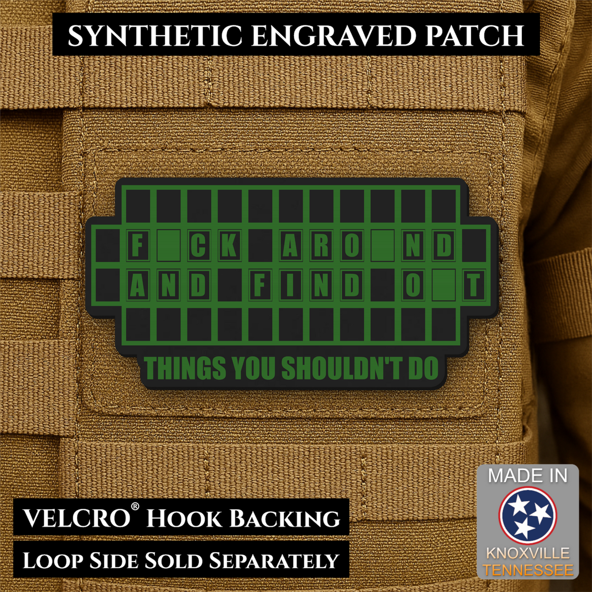 FAFO Game Show Funny Morale Patch | Made in USA | VELCRO® Brand Hook Backing