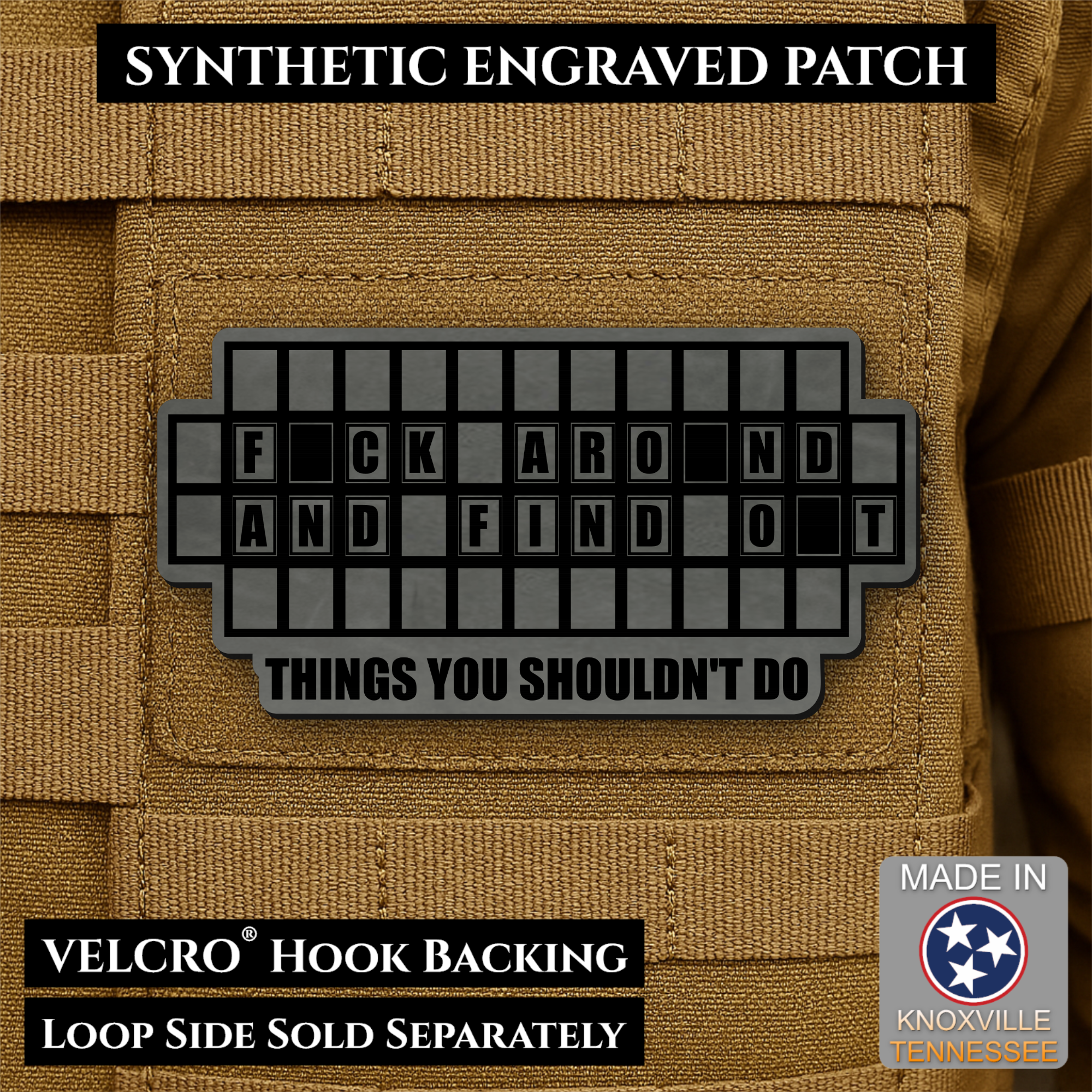 FAFO Game Show Funny Morale Patch | Made in USA | VELCRO® Brand Hook Backing