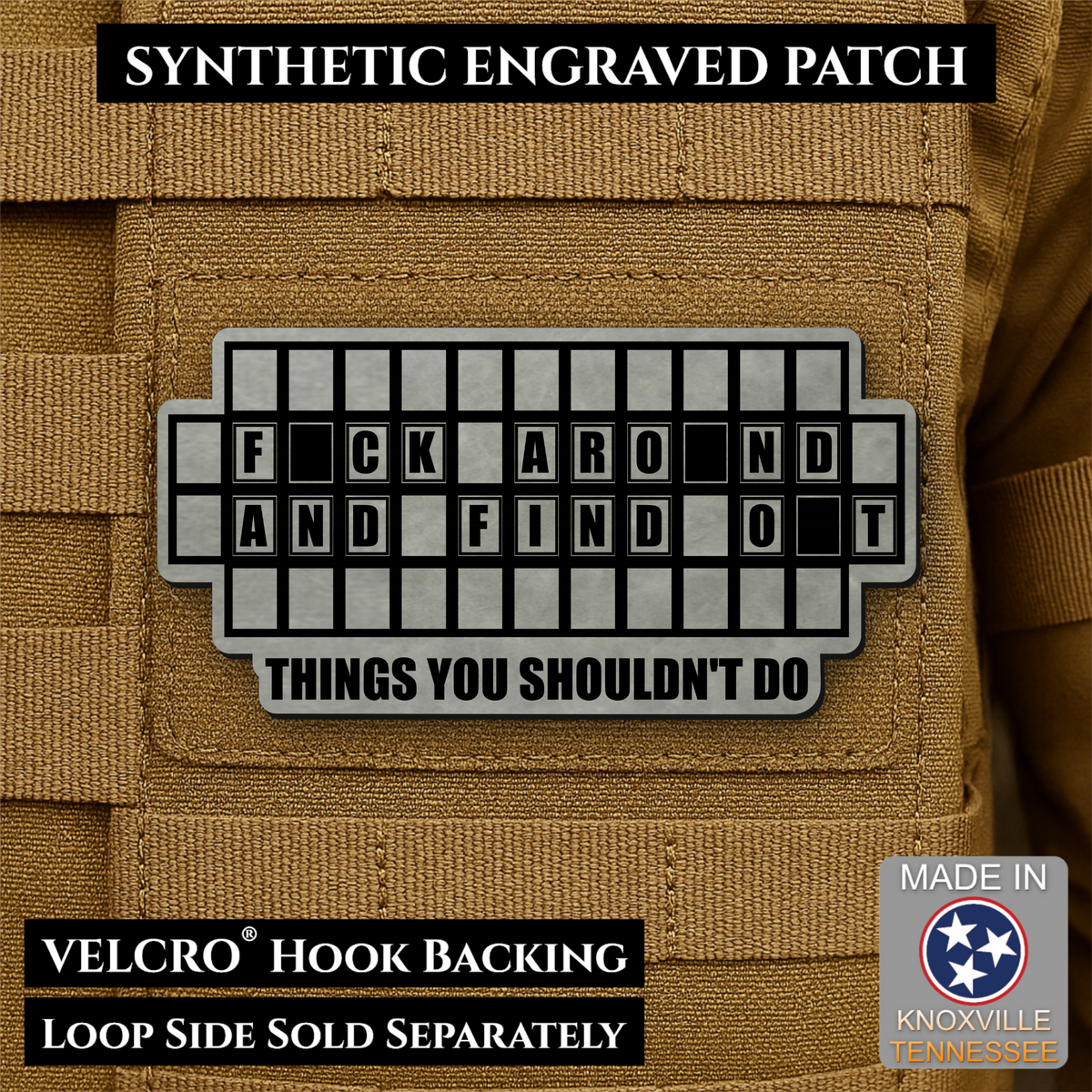 FAFO Game Show Funny Morale Patch | Made in USA | VELCRO® Brand Hook Backing