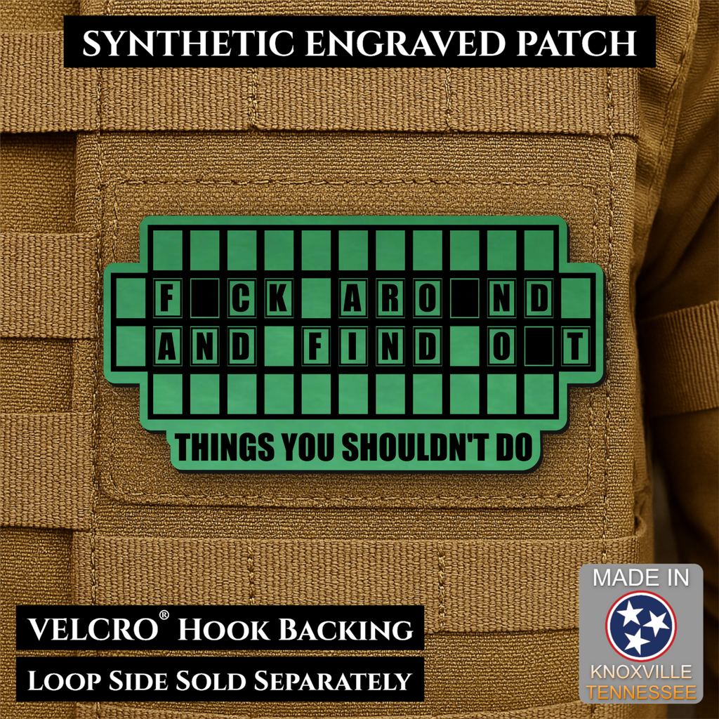 FAFO Game Show Funny Morale Patch | Made in USA | VELCRO® Brand Hook Backing